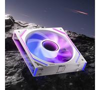AsiaHorse DAWN Pro RGB, ventola per PC 120 mm, ventola per PC ARGB Daisy Chain [Infinity Mirror] [HDB] 71 CFM/1850 RPM/2.6MMH2O 4 pin PWN & 5V 3Pin ARGB per Asus Aura ASRock GIGABYTE Bianco