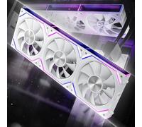 AsiaHorse DAWN RGB - Ventola per PC (120 mm, 3 unità, ARGB Daisy Chain [Infinity Mirror] [HDB] 71 CFM/1850 RPM/2.6MMH2O 4 pin PWN e 5 V 3 pin ARGB per Asus Aura ASRock GIGABYTE MSI