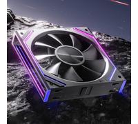 AsiaHorse DAWN RGB - Ventola per PC da 120 mm, con catena a margherita, specchio infinito [HDB] 71 CFM/1850 RPM/2.6MMH2O 4 pin PWM e 5 V 3 pin ARGB per Asus Aura ASRock GIGABYTE MSI