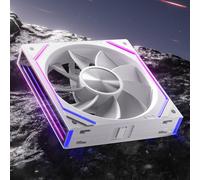 AsiaHorse DAWN RGB ventola per PC da 120 mm Reverse per case, ventola per PC ARGB Daisy Chain [Infinity Mirror] [HDB] 71 CFM/1850 RPM/2.6MMH2O 4 pin PWM & 5V 3Pin ARGB per Asus Aura ASRock GIGABYTE