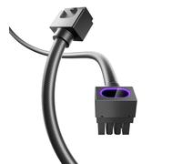 AsiaHorse Hydrus 8 Pin PSU Cavo prolunga, Cavo PC 8 Pin con manica per GPU[18AWG] Estensioni cavo alimentatore, 5V 3Pin ARGB SYNC HYDRUS-8PIN-GPU-NERO-A-30CM