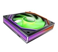 AsiaHorse Matrix Pro Ventola PC 120 mm ARGB PWM, 1 pezzo con 24 LED e specchio infinito su 4 lati, 800-2000 RPM, 61.4 CFM, 2.15 mmH2O, sync 5 V 3 pin, pale standard, nero
