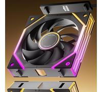AsiaHorse NyotaUltra ARGB - Ventola per PC da 140 mm, ventola RGB Daisy Chain PC [Infinity Mirror] [HDB] 89.99 CFM/1800 RPM/3.24MMH2O 4 pin PWN & 5V 3Pin ARGB per Asus Aura ASRock GIGABYTE MSI