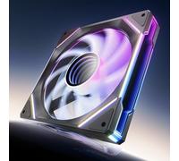 AsiaHorse Ventola RGB per PC 140MM Ventola per case [HDB] 89,77 CFM/1800 RPM/3,24 MMH2O 5V3PIN ARGB e 12V4PIN PWM, 50.000 ore di durata AMICIMega-A14-Nero