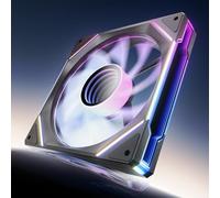 AsiaHorse Ventola RGB per PC da 140MM, Reverse, per Case [HDB] 89,77 CFM/1800 RPM/3,24 MMH2O 5V3PIN ARGB e 12V4PIN PWM, 50.000 ore di durata AMICIMega-A14-R-Nero