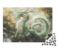 Asian Green Drago, Fauna selvatica Puzzle Sostenibili Con Motivi Per Adulti Da Gioco in Legno Di Alta Qualità 1000pcs (75x50cm)