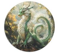 Asian Green Drago Puzzle Per Adulti |Animalei| 1000pcs (67.5x67.5cm) Puzzle Giochi EduGattoivi,decorazioni Per La Casa