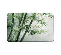 Asian Green Leaves Watercolor Nature Retro Tappeti Da Bagno Antiscivolo Tappeto Entrata Trappola Sporco Zerbino Ingresso Per Vasca Esterno Interno 40X60Cm