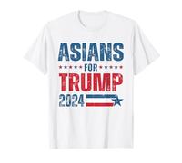 Asiatici per Trump 2024 Bandiera degli Stati Uniti repubblicana Maglietta