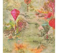 Asiatico Fusion Lanterna AS Creation Parati Lucido Multi 37466-1 Japanese Scena