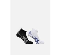 ASICS 2ppk Cushion Run Quarter Sock Performance Black / Brilliant White Unisex Size I