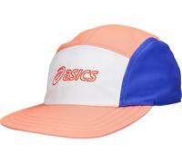 ASICS 5 Panel Cap Sun Coral / Brilliant White Unisex Size L/XL
