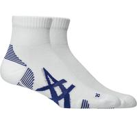 ASICS Aeg 2 Pack Cushioned Run Quarter Sock Brilliant White / Asics Blue Unisex Size M