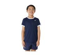 ASICS Boys Tennis Ss Top Midnight / Brilliant White Kids Size L