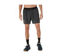 ASICS Fujitrail All Over Print 5in Short Performance Black Male Size M