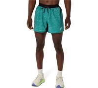 Pantaloni corti ASICS Fujitrail All Over Print 5In verde bluastro - XL