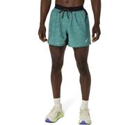 Pantaloni corti ASICS Fujitrail All Over Print 5In verde bluastro - S