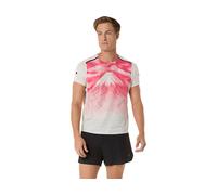 ASICS Fujitrail Elite Graphic Ss Top Cream Male Size 2XL