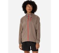 ASICS Fujitrail Elite Waterproof Jacket Taupe Grey FeMale Size XS