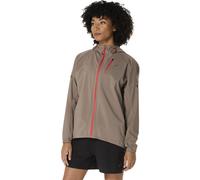 ASICS Fujitrail Elite Waterproof Jacket Taupe Grey FeMale Size L