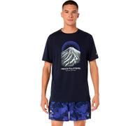 ASICS Fujitrail Logo Camicia da corsa Uomini - blu scuro,