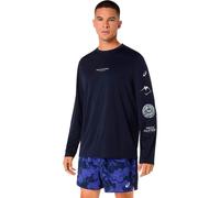 ASICS Fujitrail Logo Ls Top Midnight / Cobalt Burst / Cool Grey Male Size M