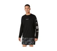 ASICS Fujitrail Logo Ls Top Performance Black / Carrier Grey / Cool Grey Male Size XS