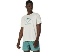 Maglia a Maniche Corte Uomo Asics Fujitrail Logo Ss Top Bianco
