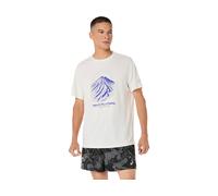 ASICS Fujitrail Logo Ss Top Cream / Cobalt Burst / Cool Grey Male Size XS
