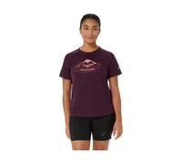 ASICS Fujitrail Logo Ss Top Dark Aubergine FeMale Size L