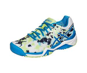 Asics Gel-Resolution 7 L.E.Melbourne Scarpe da Ginnastica, Donna, Bianco (White/Diva Blue/Pistachio), 39 EU (5.5 UK)