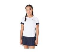 ASICS Girls Tennis Ss Top Brilliant White / Midnight Kids Size XS