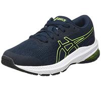 Asics Gt-1000 11 GS, Scarpe da Ginnastica Basse Unisex - Adulto, Blu Francese/Verde Pericolo, 33.5 EU