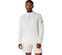 ASICS Maglia da corsa Icon 1/2 Zip LS Cream/Vital Green Uomo Taglia S