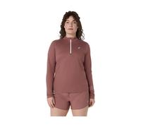 ASICS Icon 1/2 Zip Ls Top Rubble Red FeMale Size S