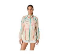 Giacca antivento asics road limited series beige da donna