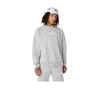 ASICS Logo Fleece Crew - Neck Top Grey Heather Male Size L