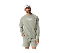 ASICS Logo Fleece Crew - Neck Top Lichen Green Male Size M