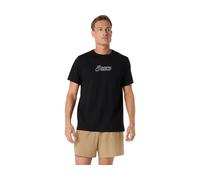 ASICS Logo Graphic Tee Performance Black Male Size XS