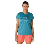 ASICS Fujitrail Logo Ss Top Atlantis Blue FeMale Size XS