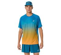 ASICS Road Fade Ss Top Aegean Blue / Yamabuki Male Size XL