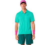 Polo da tennis da uomo Asics Match Jacquard Short Sleeve - aurora green - Verde (L)
