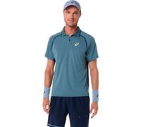 Polo da tennis da uomo Asics Match Short Sleeve - ironclad - Blu (L)