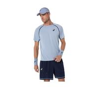 ASICS Match Ss Top Grey Blue Male Size M