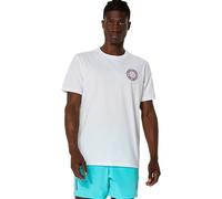 Asics Padel Court Graphic Short Sleeve Top - Bianco (M)