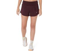 Pantaloni corti ASICS Road 3.5 in granata donna - L