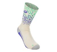 ASICS Performance Run Crew Sock Ivory / Cobalt Burst / Vital Green Unisex Size M