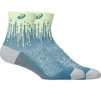 ASICS Performance Run Quarter Sock Illuminate Yellow / Foggy Teal Unisex Size L
