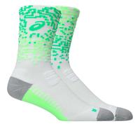 ASICS Performance Run Crew Calze da corsa Unisex-bianco, verde chiaro