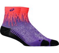 ASICS Performance Run Sock Quarter Flash Red / Edo Purple Unisex Size I